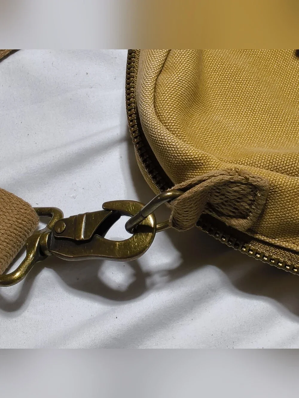 Vintage Lands End Square Rigger Canvas Briefcase Laptop Bag Beige Carry On